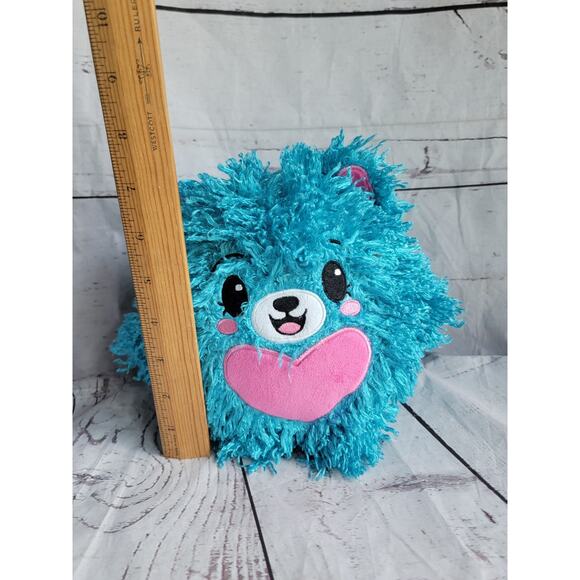 Pikmi Pops Plush Blue Bear with Pink Heart On Chest Scented 7in - Picture 3 of 8